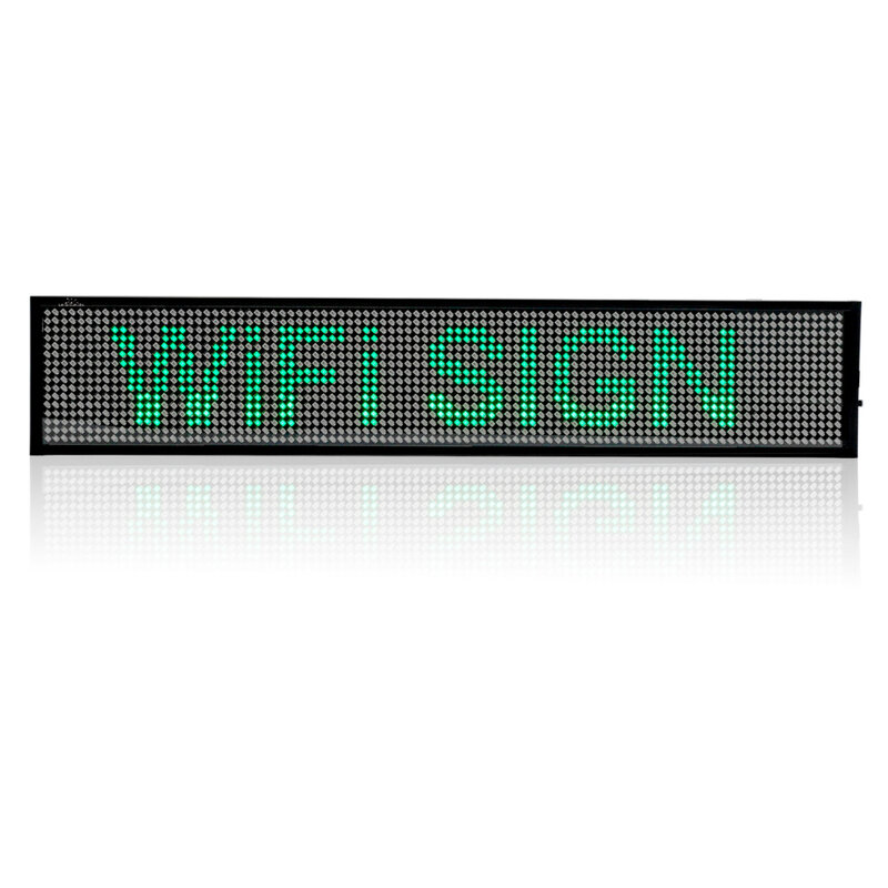 Tablero de pantalla LED para publicidad, señal verde programable con Control remoto inalámbrico, WIFI, Android, 50cm