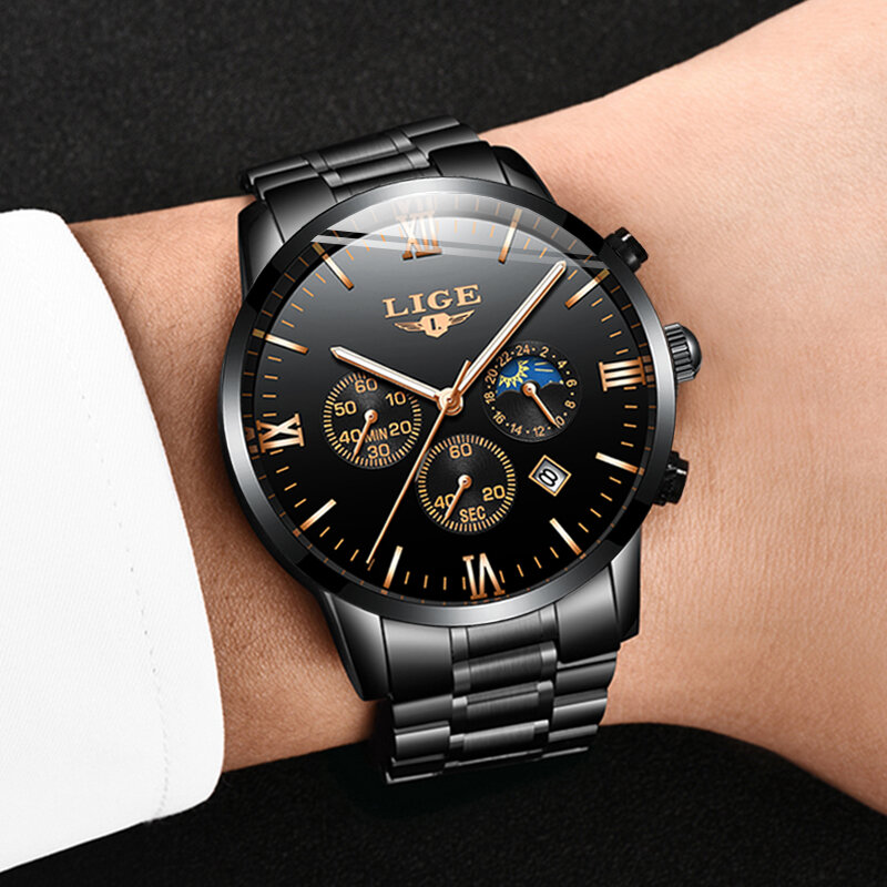 Uhren 2020 Uhr Männer LIGE Mode Top Marke Luxury Business Herren Uhren Sport Quarz Uhr Wasserdichte Uhr Relogio Masculino