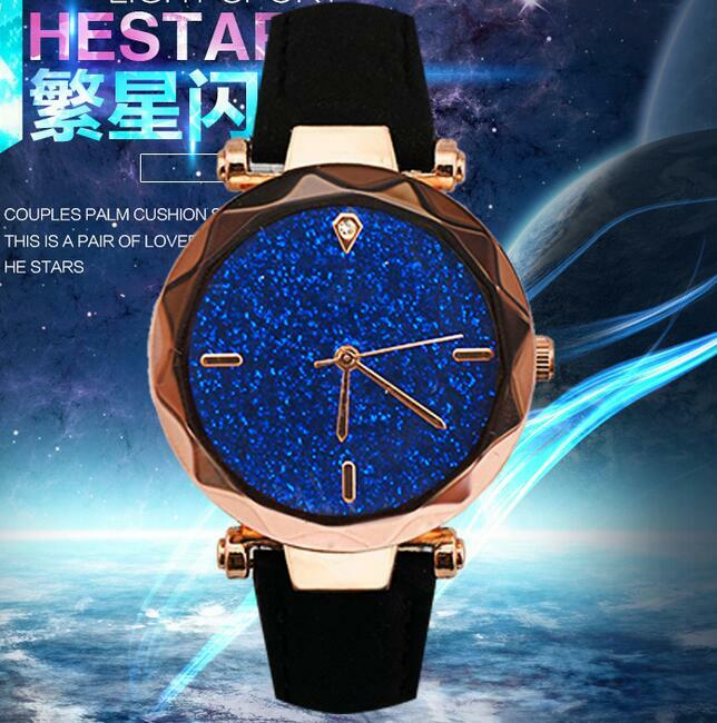 Relógios luxuosos para mulheres, céu estrelado, feminino, relógio de quartzo, relógio de pulso, moda feminina