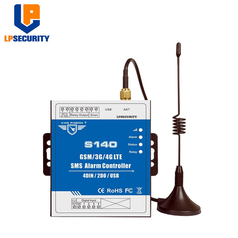 LPSECURITY S140 GSM/3G/4G RTU SMS Alarm Controller Hydrologic Monitoring Automatic Water Level Tank Pump Controller