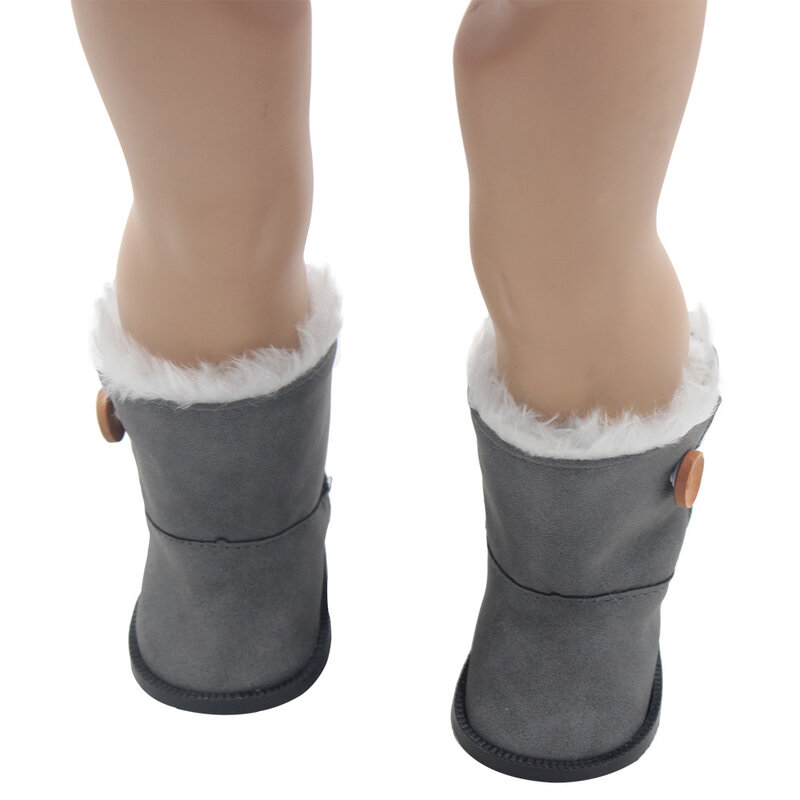 Lalka mówić 1 para dziewczyna przycisk śnieg bawełniane buty 18 cali amerykańska lalka buty zachować ciepła tkanina buty dla BJD rosyjska lalka zabawka