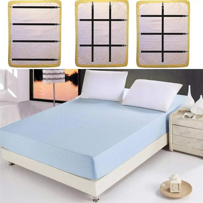 4 piezas ajustable elástico cama hoja Clip colchón cubierta esquinero Clip sujetadores correas agarre elástico gancho conjuntos