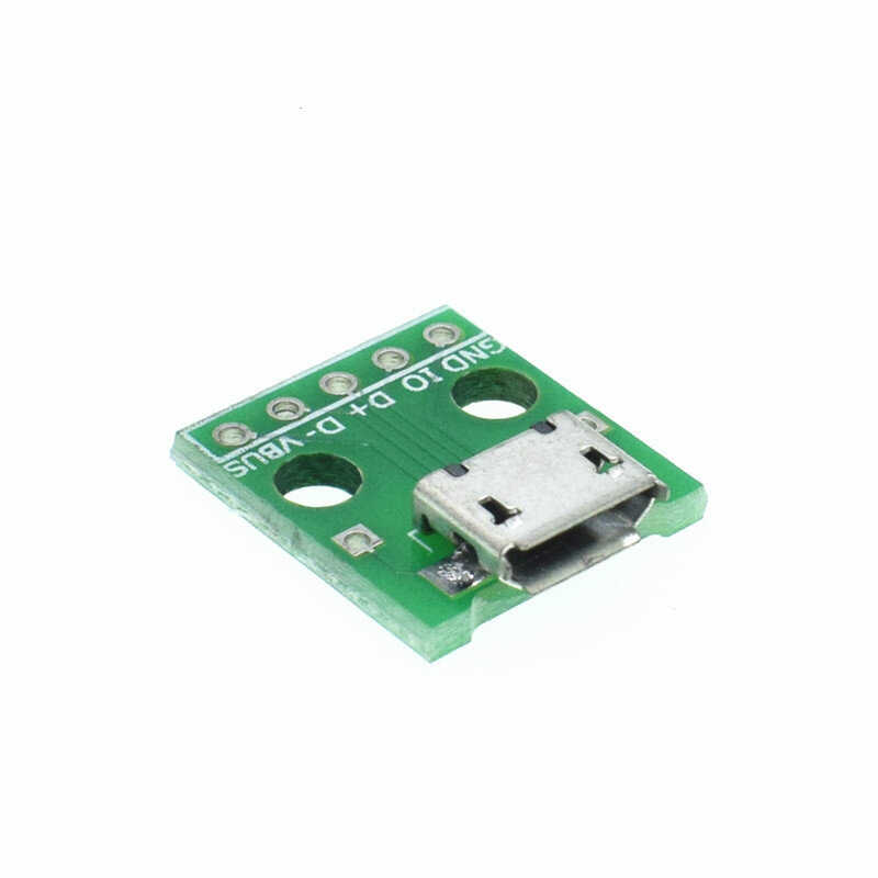 Mini adaptateur Micro USB à DIP 2.54mm, 10 pièces, Module de carte, panneau Pin à 5 broches 2.54mm, pièces de Type PCB Micro USB