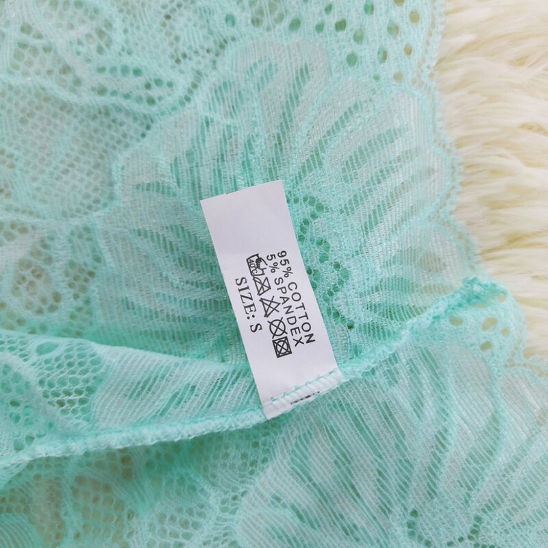 Calcinhas rendadas transparentes sem costura, lingerie sexy floral de renda sem costura para mulheres