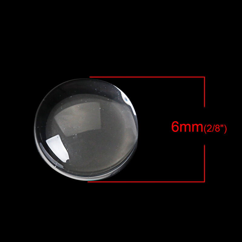 DoreenBeads 透明ガラスドームラウンド売春クリア 6 ミリメートル (2/8 ") 径、 50 個
