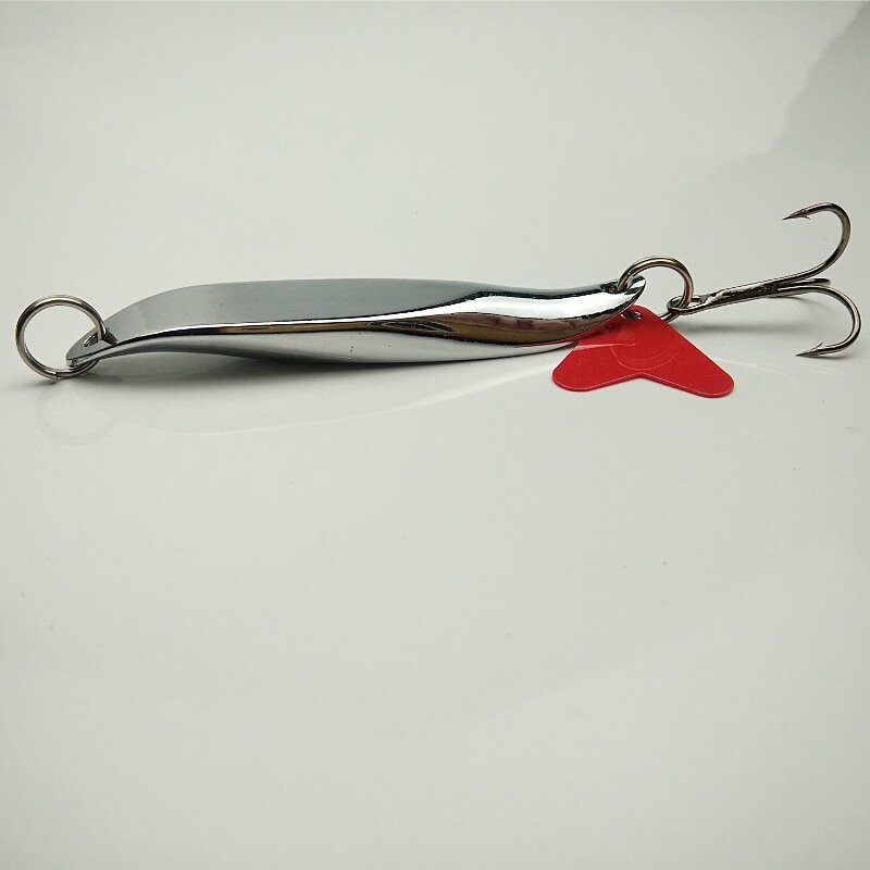 7/10/14/18/21/28g 1 set metal curved spoon fishing lure artificial fish lure bait silver metal bass bait sequin sea boat fishing