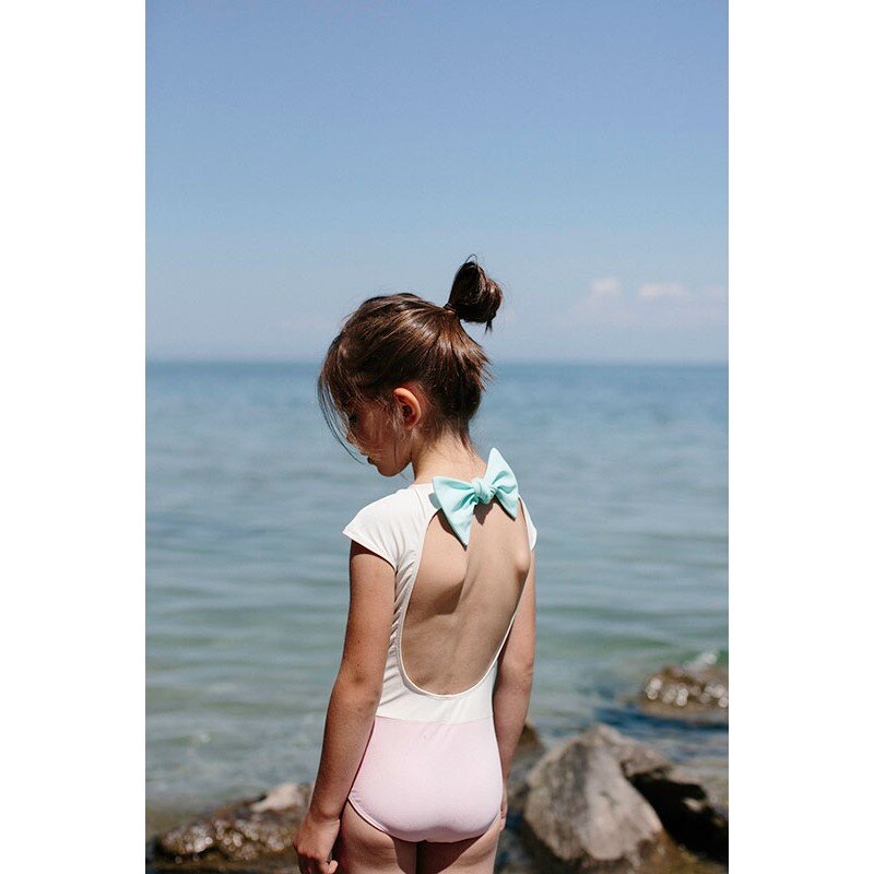 เด็กวัยหัดเดินสาวหวานชุดว่ายน้ำเด็กฮาวายเสื้อผ้าเด็กหญิงBow Tieชุดว่ายน้ำเด็กยี่ห้อชุดว่าย...