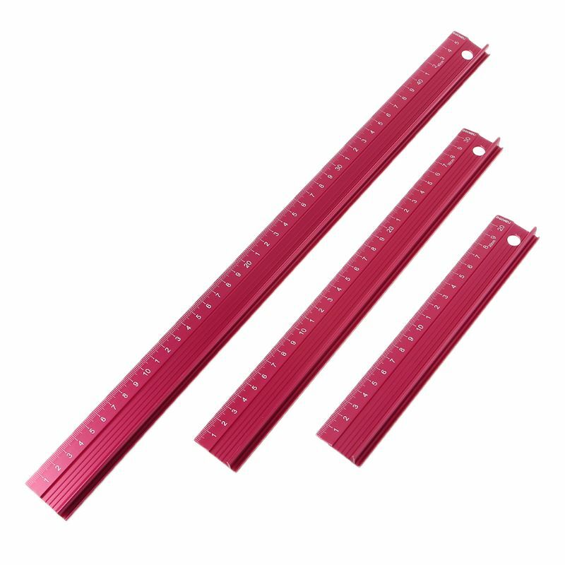 Professional Aluminum Alloy Straight Ruler Protective Scale Measuring Engineers Drawing Tool 20/30/45cm
