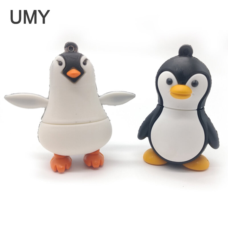 Penguin catroon-memoria usb flash, pendrive de 32gb, 8gb, 16gb, 4gb y 64gb, regalo bonito, llave usb de dos estilos
