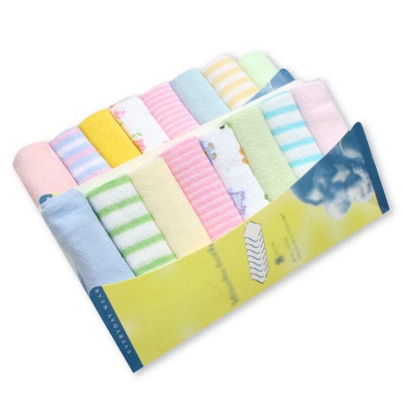 8PC/Package Muslim Cotton Newborn Baby Towel Baby Wash Cloth Square Handkerchief Saliva Bib Care Towel Baby Wash Towel Newborn