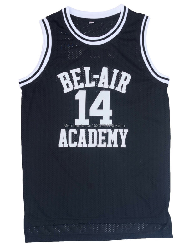 Prince Bel-Air Smith Costume Jersey #14 Yellow Men Movie Jerseys Stitched Number Hip Hop Tank Tops