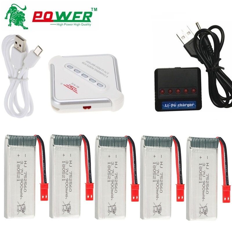 Batteria 3.7V 900mah 25c per Syma X5 X5C X5SC X5SW 8807 8807W A6 A6W Rc Quadcopter ricambi accessori batteria droni Rc 3.7v