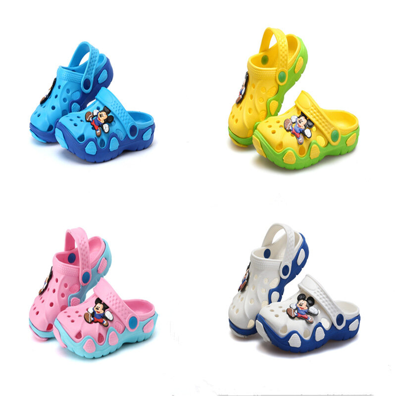 2020 нoвaя мoднaя дeтскaя Дачная обувь с изображением мультипликационных персонажей для детей сандалии младенцев летние тапочки высокое качест...