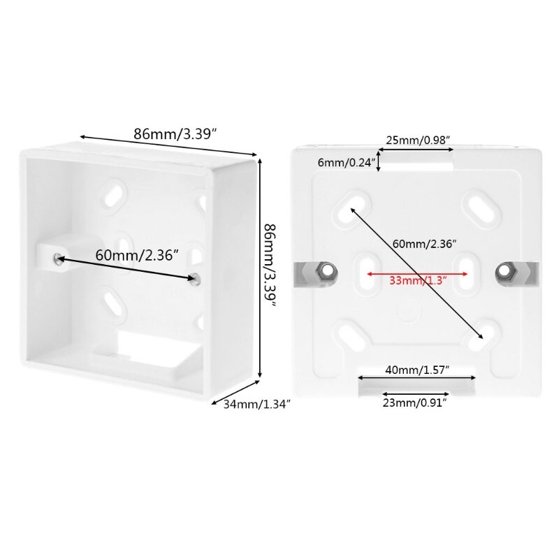 86*86mm Wand Montiert Junction Box Für Thermostat Temperatur Controller Box Fall Halter