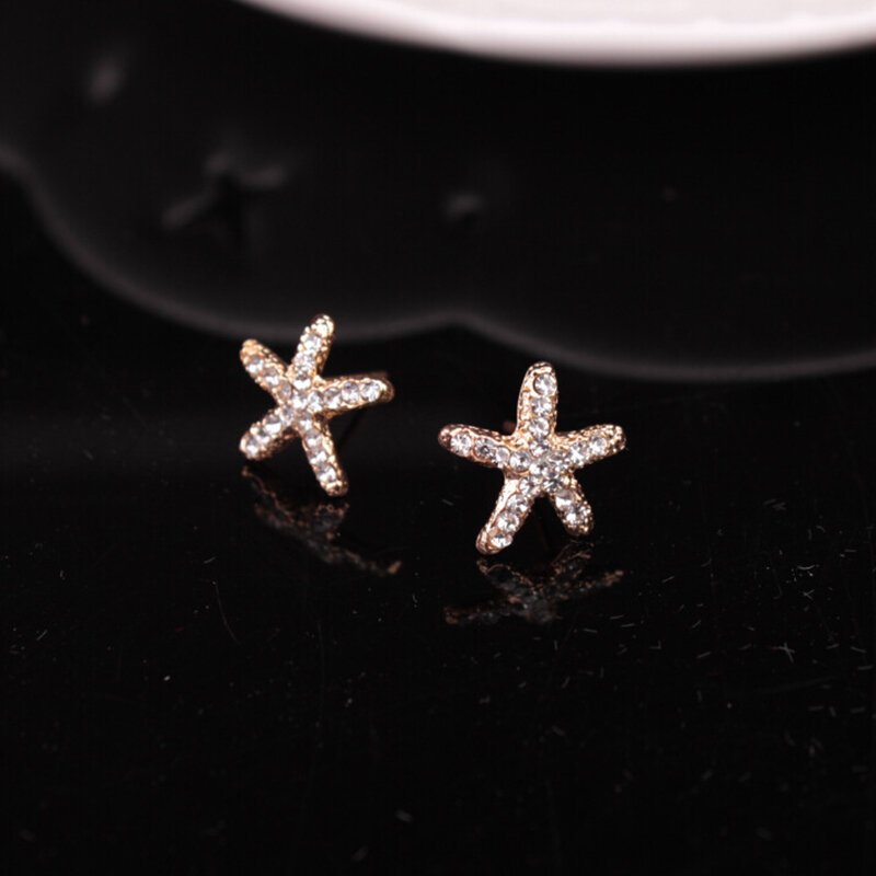 RONGQING 1pair Cute Ocean Animal Starfish Earrings for Women Girls Statement Earrings Boho Pendientes