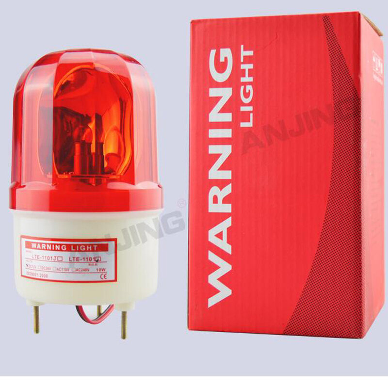 Lámpara estroboscópica de sonido, lámpara giratoria de advertencia, 12-24V, 2 cables, 12-24