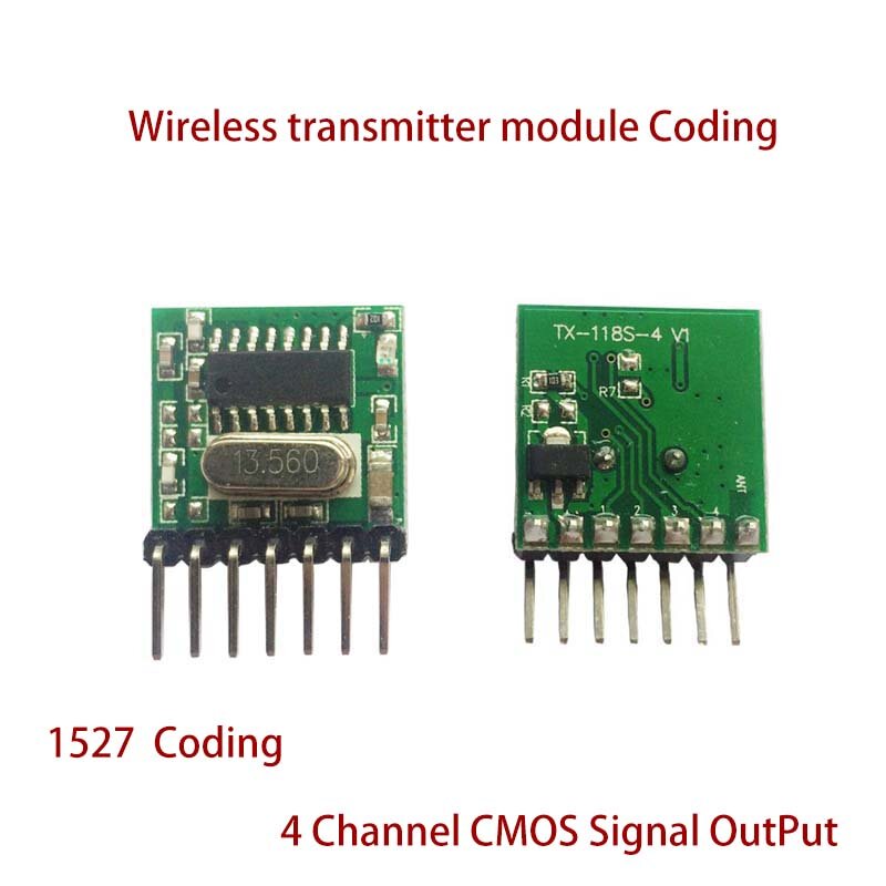 Minicontrol remoto inalámbrico RF, 433 mhz, EV1527, código de aprendizaje, transmisor de 1527 mhz para puerta de garaje, alarma, controlador de luz