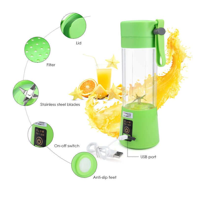AG Tragbare mixer usb mixer elektrische entsafter maschine smoothie mixer mini küchenmaschine persönlichen mixer tasse saft mixer