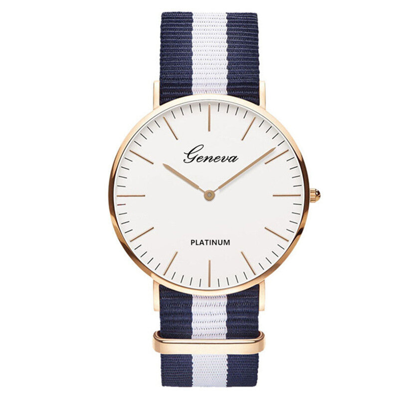 Luxus Marke Nylon Quarzuhr Männer Frauen Damen Mode Armband Armbanduhr Armbanduhren Uhr Relogio Masculino Feminino