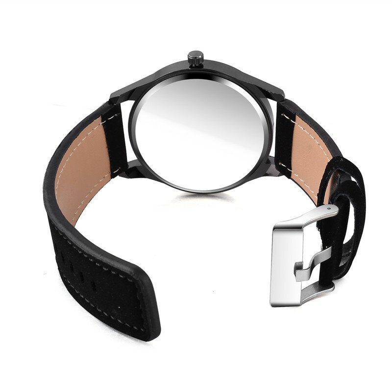 Reloj – montre-bracelet en cuir à Quartz pour homme, accessoire de mode avec grand cadran, style militaire, de Sport, de haute qualité, T4, 2018