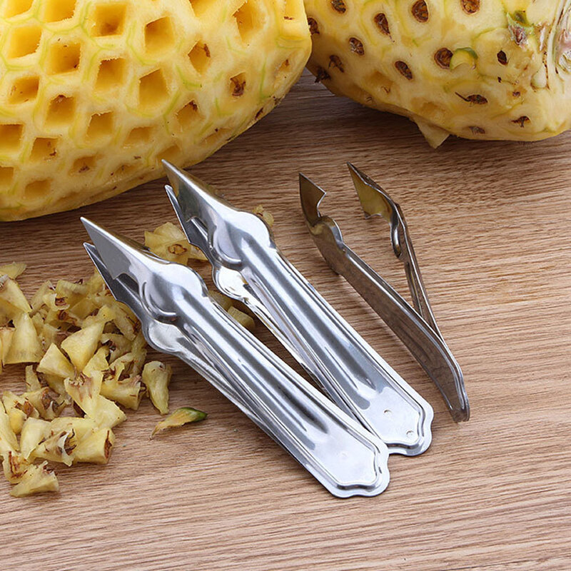 1pc mais barato abacaxi olho descascador conveniente ferramentas cortador de aço inoxidável prático removedor de sementes clipe casa acessórios cozinha