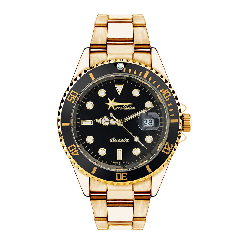 グリーンハルクメンズ腕時計wealthstar男性役割自動日付の腕時計高級メンズブランドミリタリー腕時計メンズクォーツスポーツウォッチ