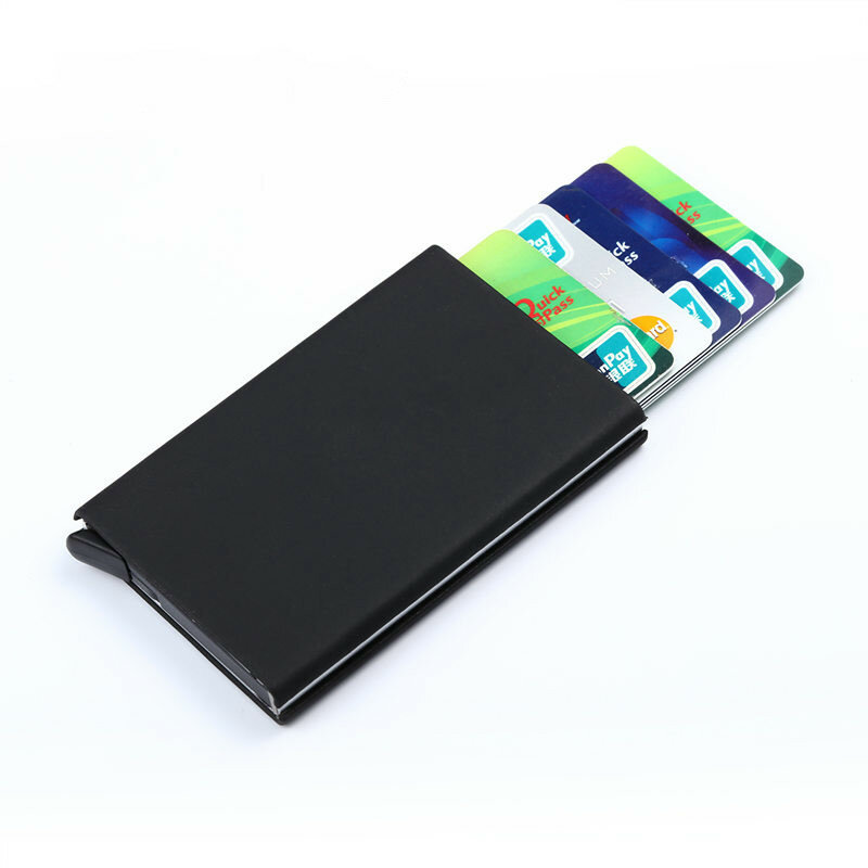 ZOVYVOL кошелек для путешествий из алюминиевого сплава для мужчин и женщин, деловой кредитный держатель для карт, чехол для ID карты, металличес...