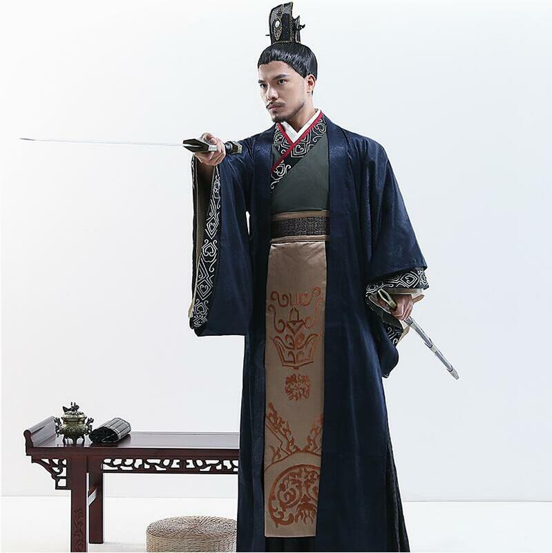 Han-dynastie mannen Geleerde Officiële Kleding Ridderlijk Getalenteerde Minister Apparel Film TV Prestaties Klassieke Verbetering Hanfu