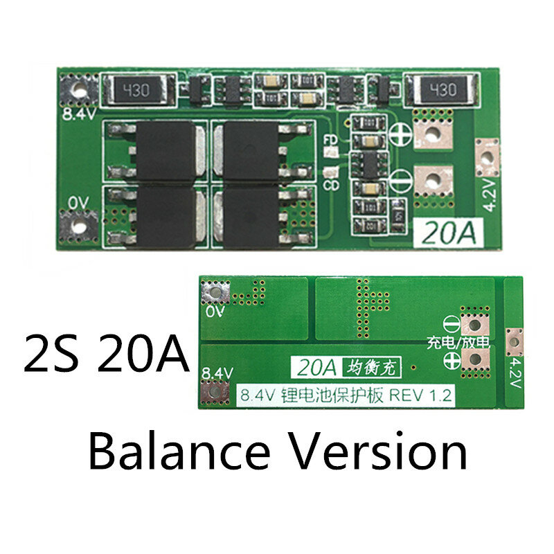 2 S 20A 7.4 V 8.4 V 18650 Lithium batterij bescherming boord/BMS board standaard/balans