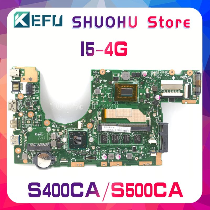 Kefu s400ca para asus s500ca s400ca s400c s500c computador portátil placa-mãe testado 100% trabalho mainboard com/I3-3217U I5-3317U I7-3537U 4gb