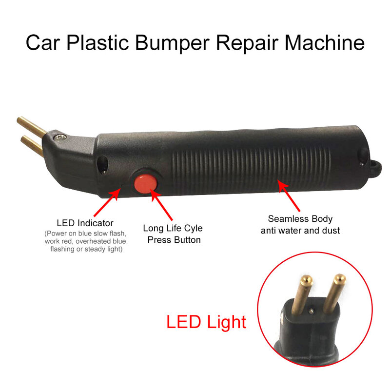 Car Bumper Repair Machine 110-240V  LED light Hot Staplers Plastic Repair System Welding Gun Bumper Fairing Plastic Repair Kit