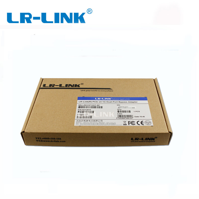 LR-LINK 9712HT-BP Gigabit Ethernet Bypass Adapter 1000Mb PCI-Express x4 Dual Port Netzwerk Karte Intel I350AM2 NIC