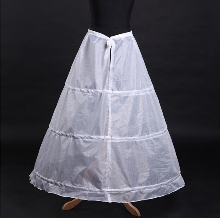3 ห่วง Evening PROM PARTY Ball gown Underskirt แต่งงานอุปกรณ์เสริมสามห่วงสายแต่งงาน Petticoat Crinoline