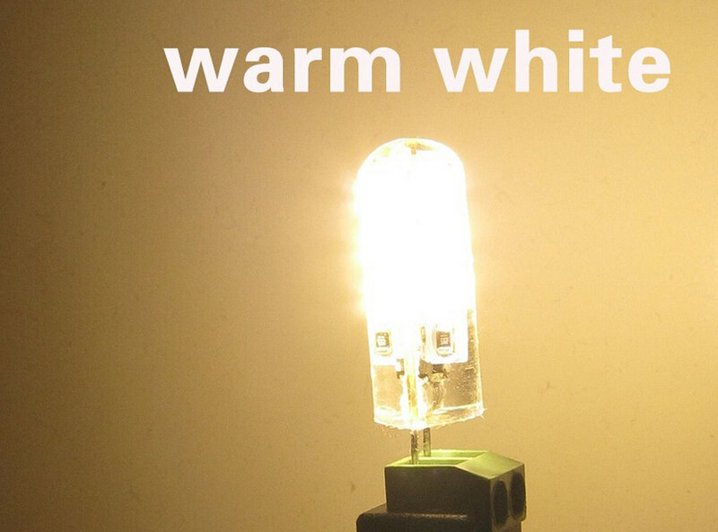 Bombilla LED de sílice G4, 1,5 W, 24 SMD, 3014, blanco frío, cálido, 360 grados, DC12V