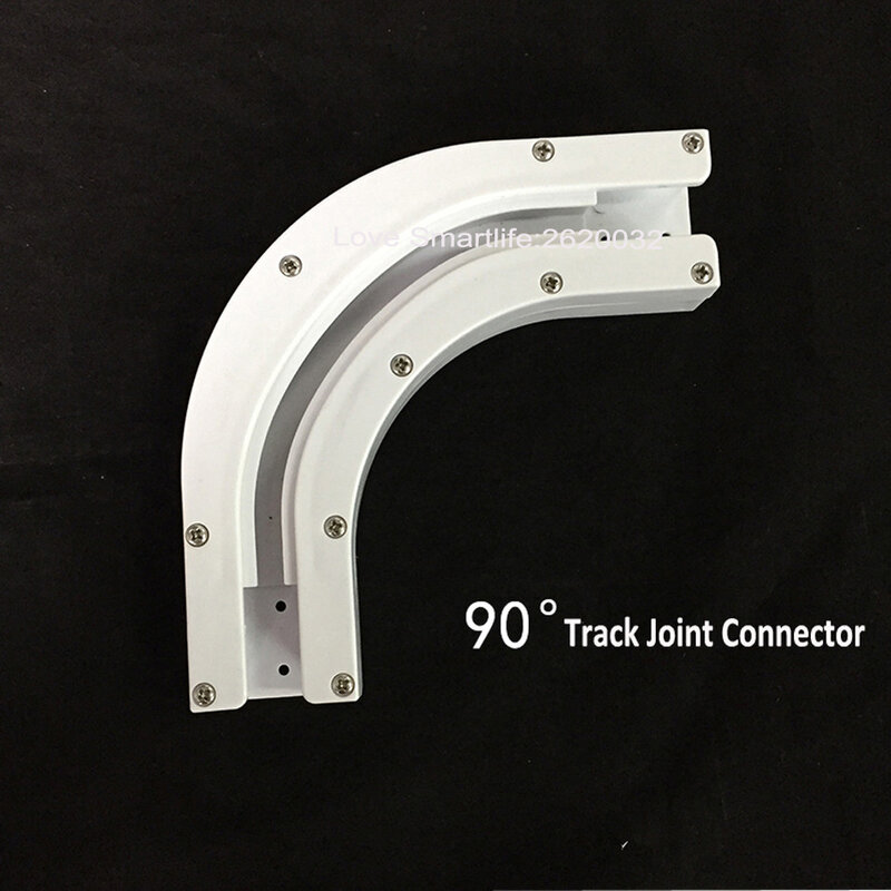 Kualitas Tinggi Dooya 90/135 Derajat Tirai Listrik Track Rail Joint Bracket Connector Untuk U Jenis L Tipe Jendela Track Aksesoris