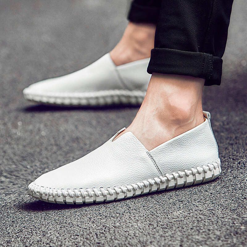 2019 Men Casual Shoes Spring Summer Men Loafers New Slip On Light Youth Men Shoes Breathable Fashion Flat Footwear N2-57