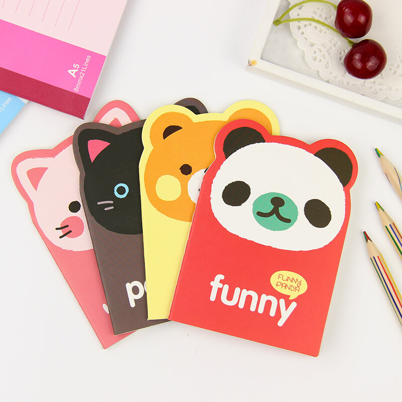 Mini Animal notatnik Cartoon Panda Notebook lekki przenośny pamiętnik na prezent dla studentów materiały biurowe
