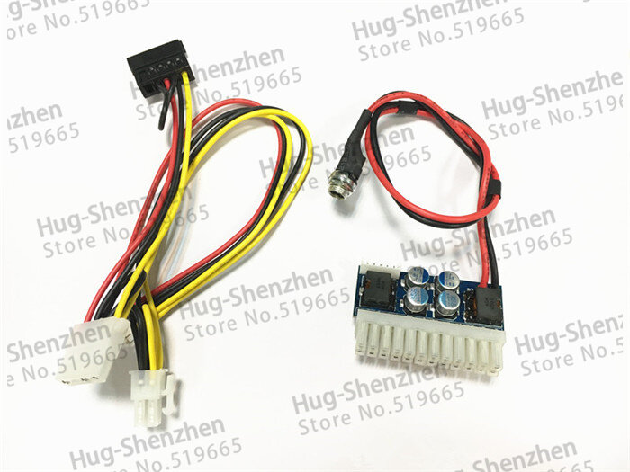 Itx-interruptor com placa de som automotiva, 12v, 250w, 24 pinos, módulo de alimentação