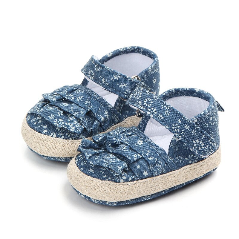 Милая детская обувь для девочек, мягкая обувь, Весенняя Цветочная обувь для маленьких девочек, обувь для новорожденных