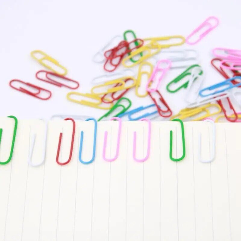 100pcs/Set 28mm Colorful Paper Clips Paper Clips Notes Classified Clips Children'S Student Stationery School Office Supplies