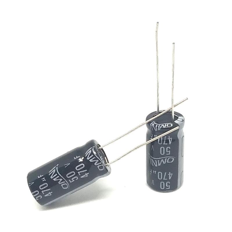 คุณภาพสูง 20 ชิ้น/ล็อต 50V 470UF 10X20 มม.470 UF 50V อลูมิเนียม electrolytic capacitor ic...