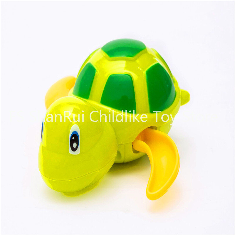 Juguetes de baño de tortugas de color para bebé, hechos con ABS respetuoso con el medio ambiente