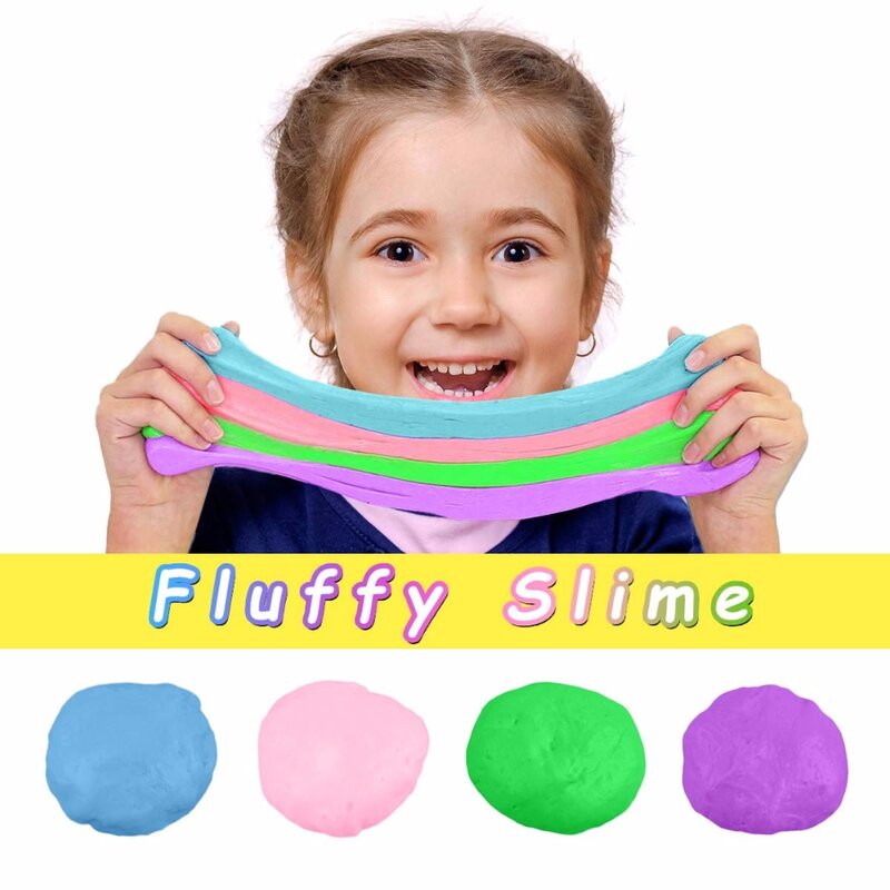 80ml Fluffy Slime Supplies zabawki Putty miękka glina lekka plastelina Playdough Lizun Slime Charms Gum glina polimerowa antystresowa