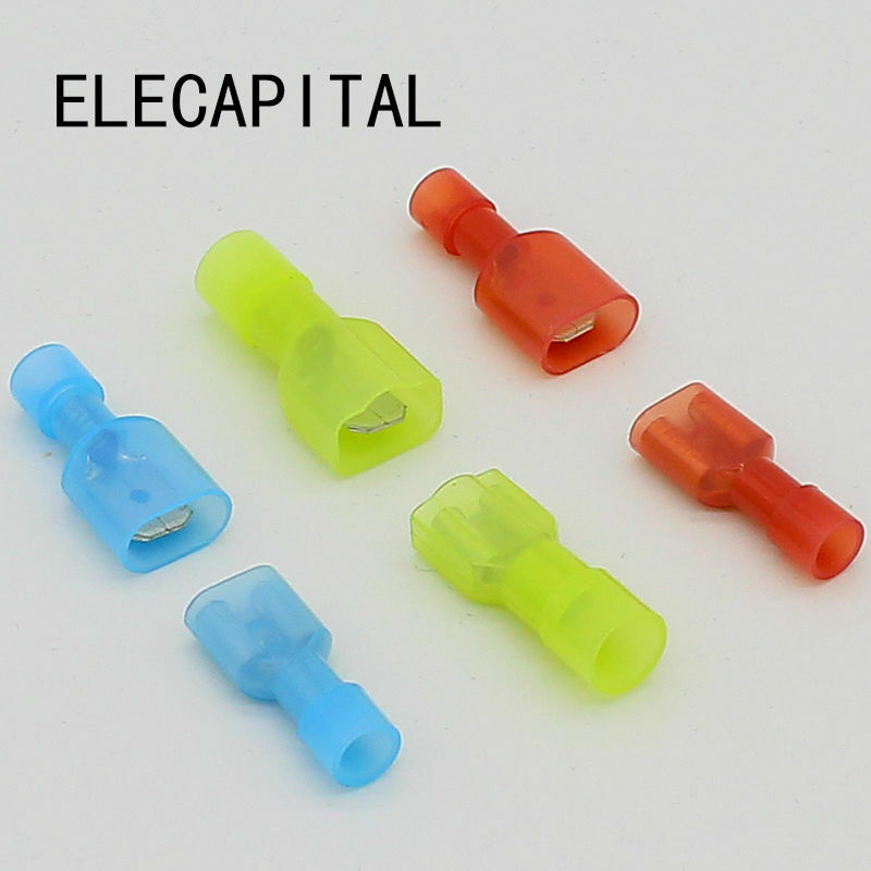 20pcs 6.3MM Male&Female Car Fully Insulated Spade Crimp connector Terminals Auto Wire Terminal