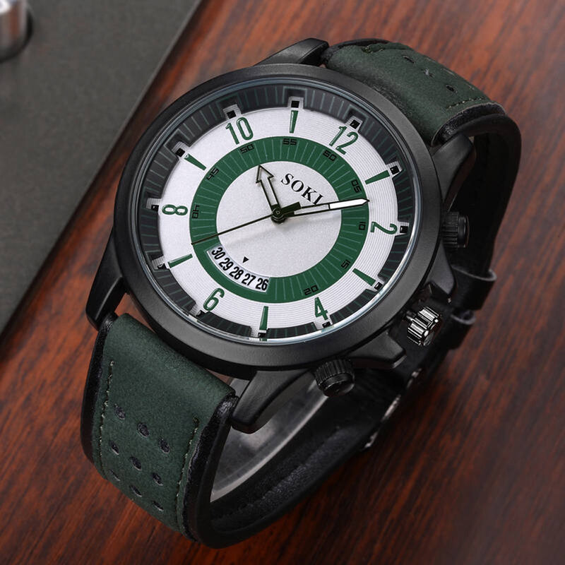 Homem relógio de pulso 2021 luxo sílica gel couro quartzo analógico data homem relógio de pulso horloges mannen relojes para hombre