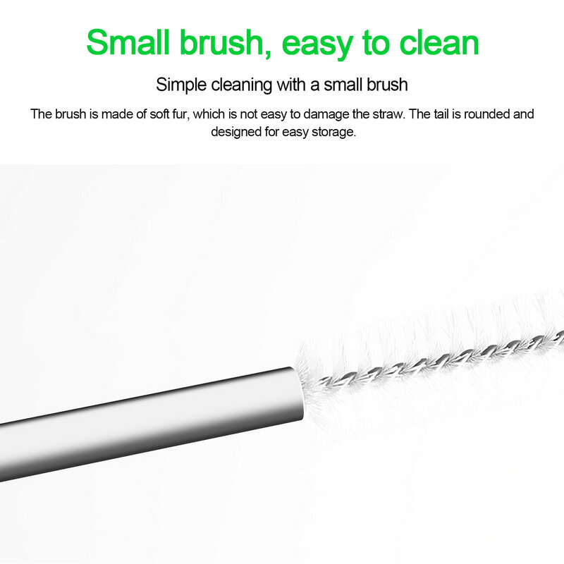 Detachable Stainless Steel Telescopic Drinking Straw Travel Straw with Brush, Case and Silicon Tip (Pack-2)