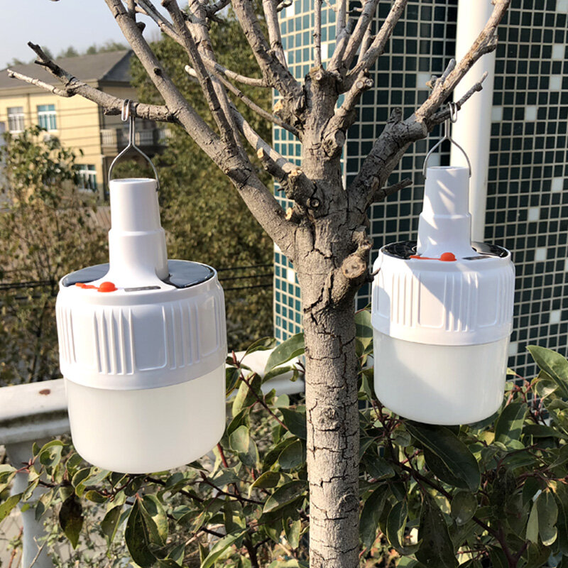 SHENYU Rechargeable LED Bohlam Lampu Remote Control Solar Charge Portabel Darurat Pasar Malam Lampu Berkemah Di Luar Ruangan Rumah