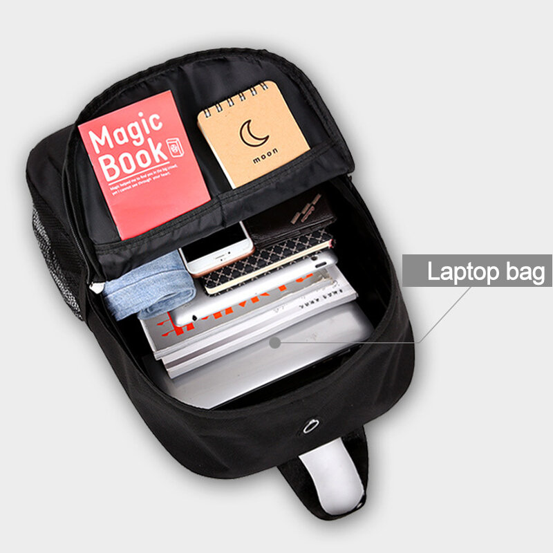 Cartable d'école lumineux pour enfant avec chargeur USB, sac à dos, anime, pour livre, imperméable, garçon, fille
