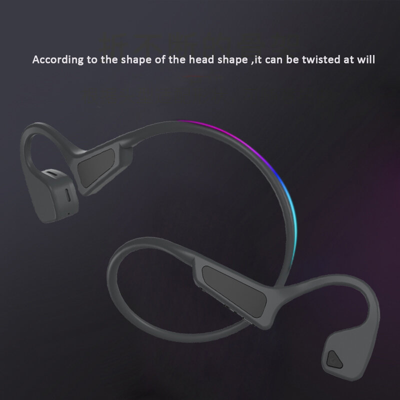 Auriculares inalámbricos Bluetooth 5,0 G18, auriculares de conducción ósea, Auriculares deportivos para exteriores con micrófono, auriculares manos libres