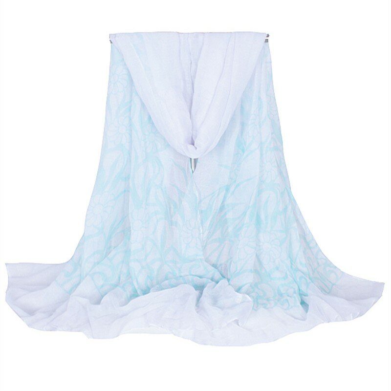 Bufandas largas de mujer de poliéster con estampado Floral ligero de moda 2019 y bufanda de playa chal tamaño: 180*110